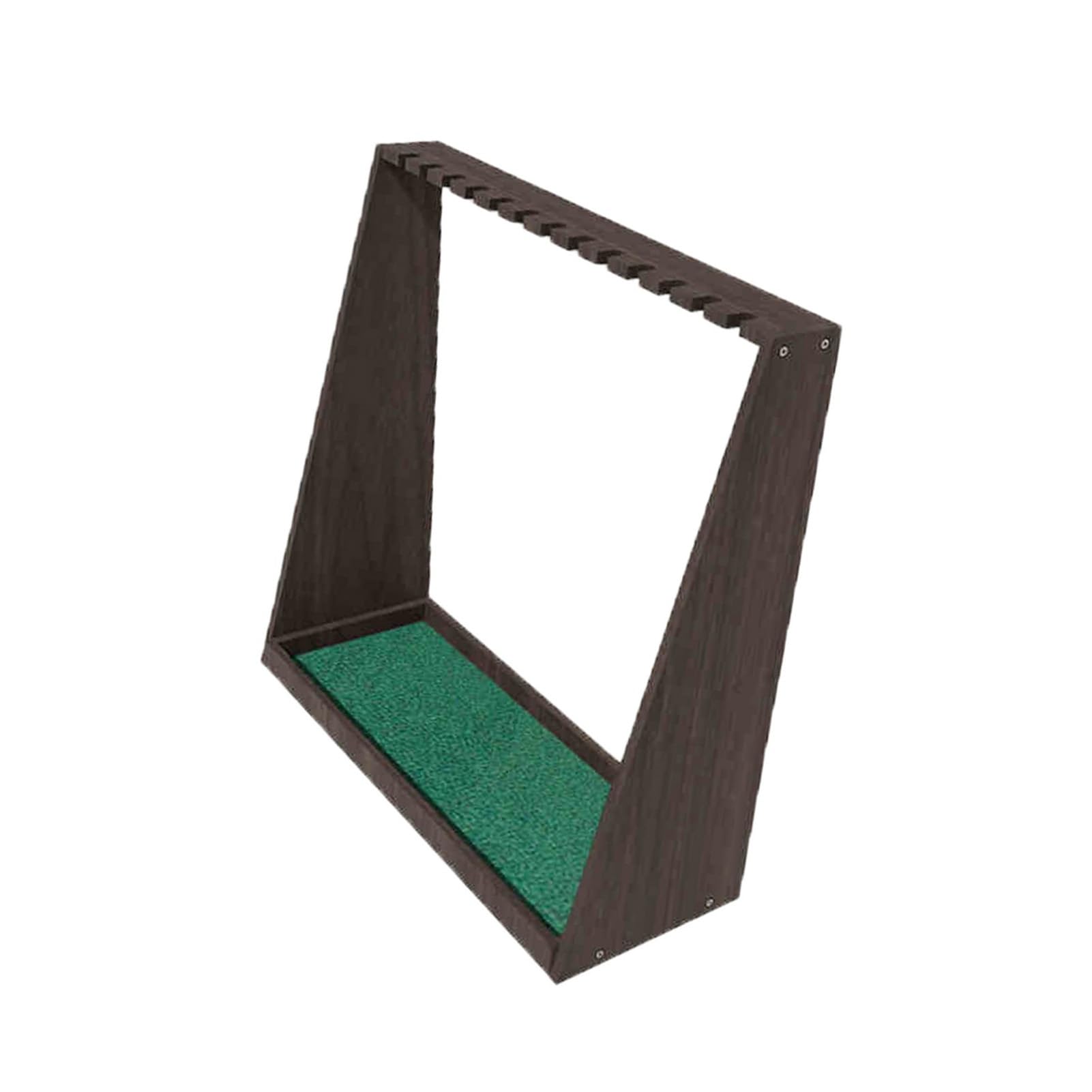 Jxyq Brown Wooden Golf Club Organizer With Protection Mat, Holds 13 Clubs For Home Office Course Park