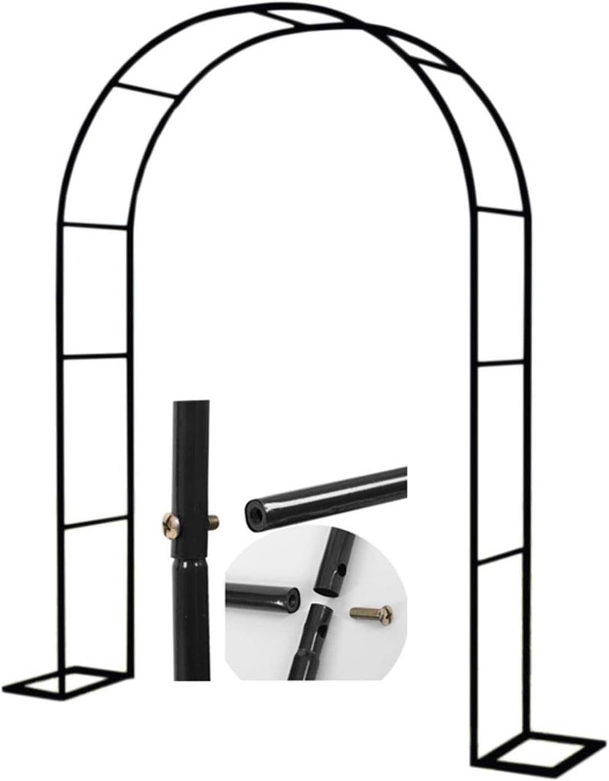 FQLY Rozenboog Metalen Tuinboog Met Bank, Wit/Groen Decoratie Prieel Trellis, Klimhulp, Tuin Prieel Archway Dubbele Zitbank, Voor Buiten Patio Gazon Achtertuin 79x41inch (Color : White