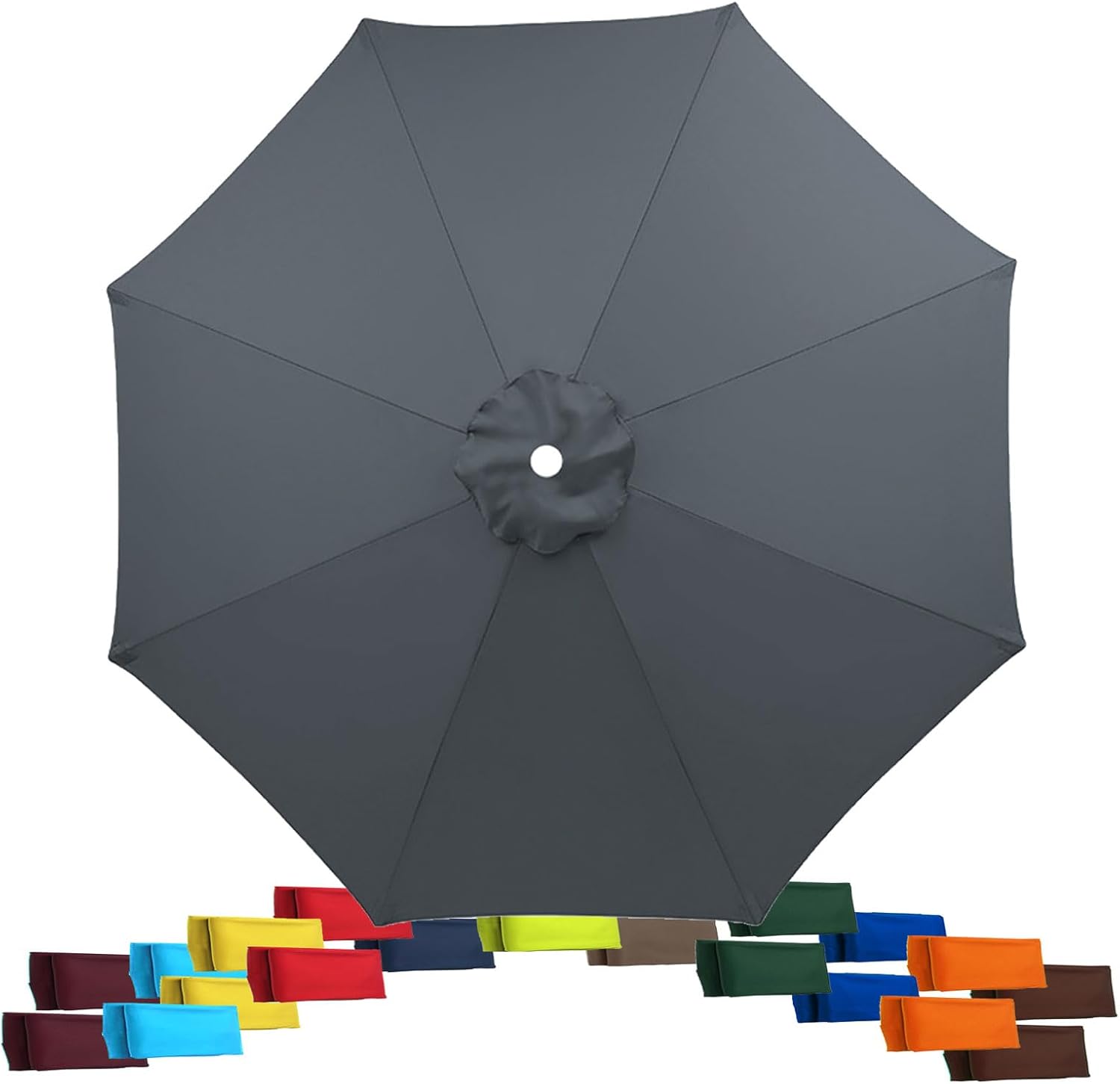 Replacement Canopy for 6/8 Rib Patio Umbrellas - Durable Umbrella Fabric Cover, UV Resistant, Waterproof, Easy Installation, Enhance Your Outdoor Comfort