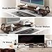 Fenge Dual Monitor Stand, 42.5 Inch Monitor Riser for Desk, Wood Desk Shelf for 2 Monitors, 2 Tier Monitor Shelf with Headphone Stand & Phone Holder