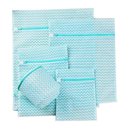 5 Stück Wäschenetz, Wäschetasche Set Waschbeutel für empfindliche Wäsche Waschmaschine(feinmaschig) mit Reißverschluss Cover
