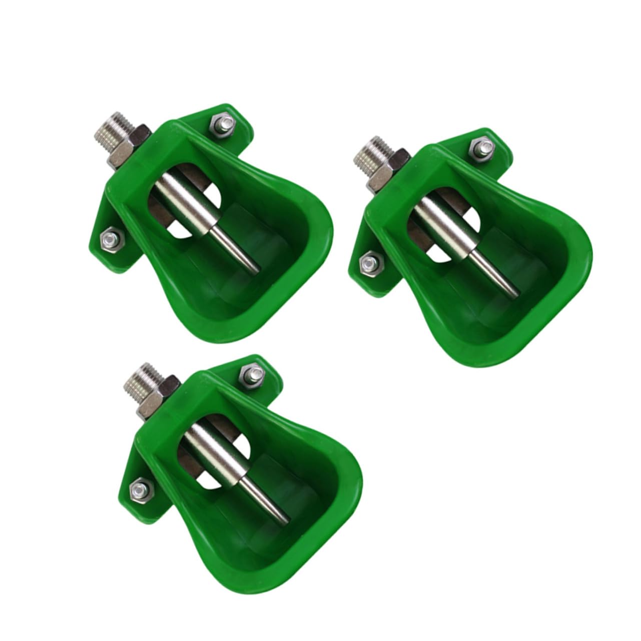 Bebedero para Cerdos 3 Piezas de Acero Inoxidable Verde | Uso en Granja para Cerdos y Cabras, Material Plástico y Acero Inoxidable, Suministro Automático de Agua