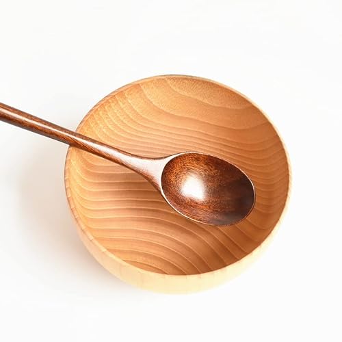 Ctigers 9 Inch (23Cm) Wood Coffee Spoons 4 Pcs Teaspoons Handmade Wood Iced Tea Spoons Long Stirring Spoon Espresso Mixing Spoons #TOP3
