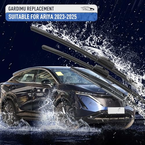Image of Front and Rear Windshield Wipers for Nissan Ariya 2023-2025 | Quiet and Streak-Free Front and Back Wiper Blades Assembly All-Season OEM Automotive Replacement Accessories
