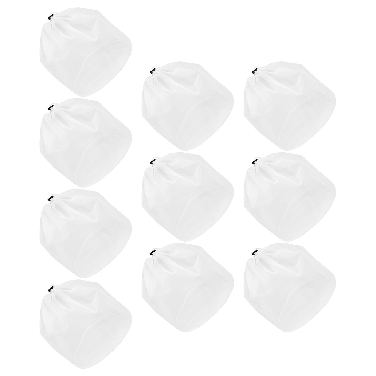 TOYANDONA 10 Bolsas de Malla Reutilizables para Lavar Ropa Interior y Prendas Delicadas Cierre de Cordón, Tamaño Grande 70x50cm, Material Poliéster para Lavado en Máquina y Viaje