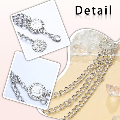 Cinturón de cadena de metal multicapa para transformar vestidos holgados 4