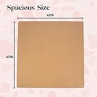 Vista 2 de AVA + OLIVER Tapete de juego multiusos de cuero vegano, para interior y exterior, picnic, playa o salpicaduras, manta plegable impermeable y a