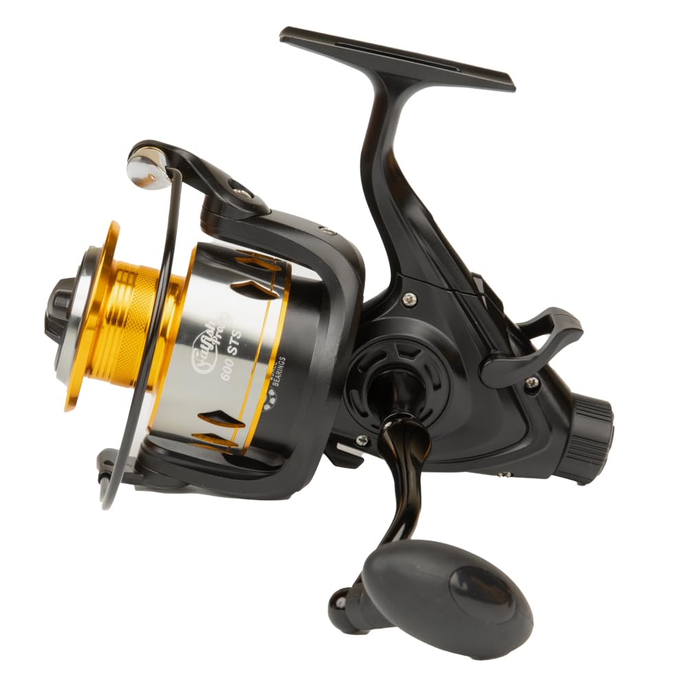 Catfish Pro Tournament Series Spinning Reel 600 STS - Pro-Grade Performance, 5.2:1 Gear, 22lb Drag, Front/Rear Drag, Live Liner, Aluminum Spool, Precision Brass Gears for Ultimate Angling Success