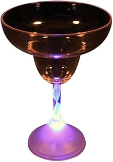 Light Up Margarita Cup 8 oz Novelty Acrylic LED Flashing Glass Party Favor for Bar