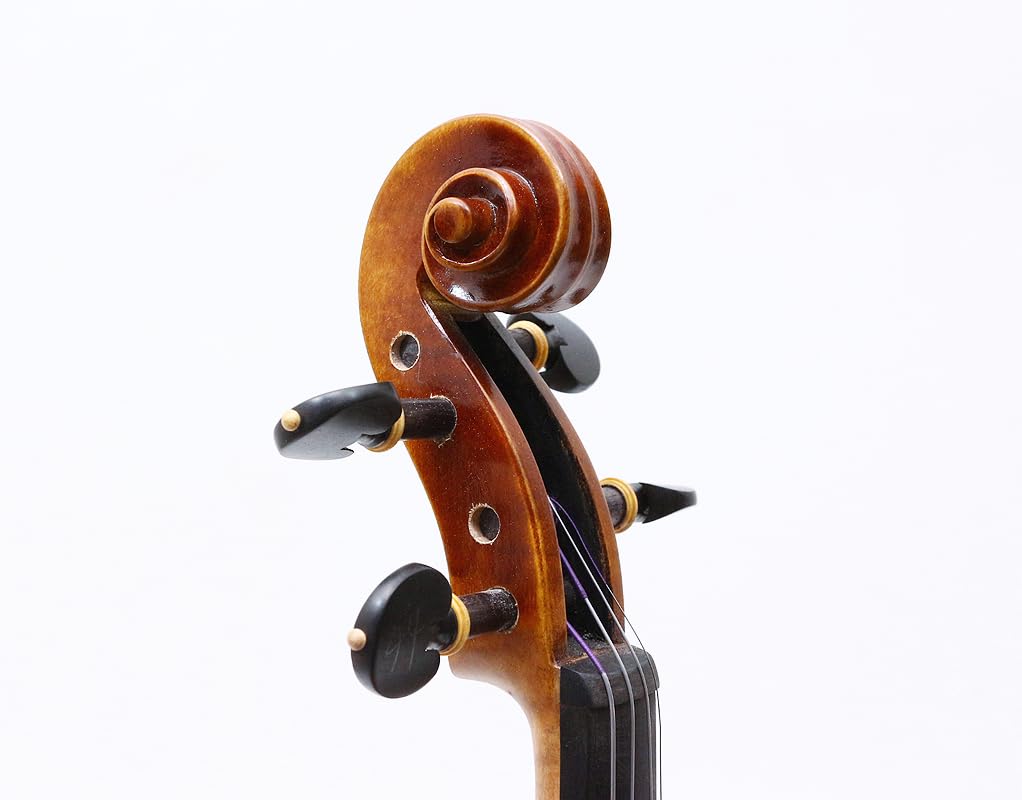 Violino professionale 4/4 full size in legno d'acero fiammato con top in abete rosso e accessori in ebano, kit violino realizzato a mano con custodia e archetto (VA-Violin-X)