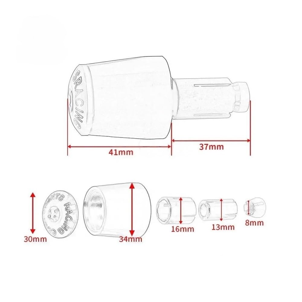 Per Ho&nda CBR 125 150 250 300 400 500 600 650 900 929 954 1000 1100 R RR Terminali Manubrio Manopole Tappi Manubrio Per Moto Manubrio Blocco Tappos