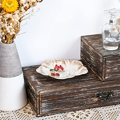 Iron Jewelry Tray Vintage Trinket Dish Rose Gold Flower Decorative Tray Birthday Gift For Mom, Friend, Women, Jewelry Holder For Ring, Earring, Bracelet, Key, Cool Engagement Bride Gift Dresser Decor #TOP4