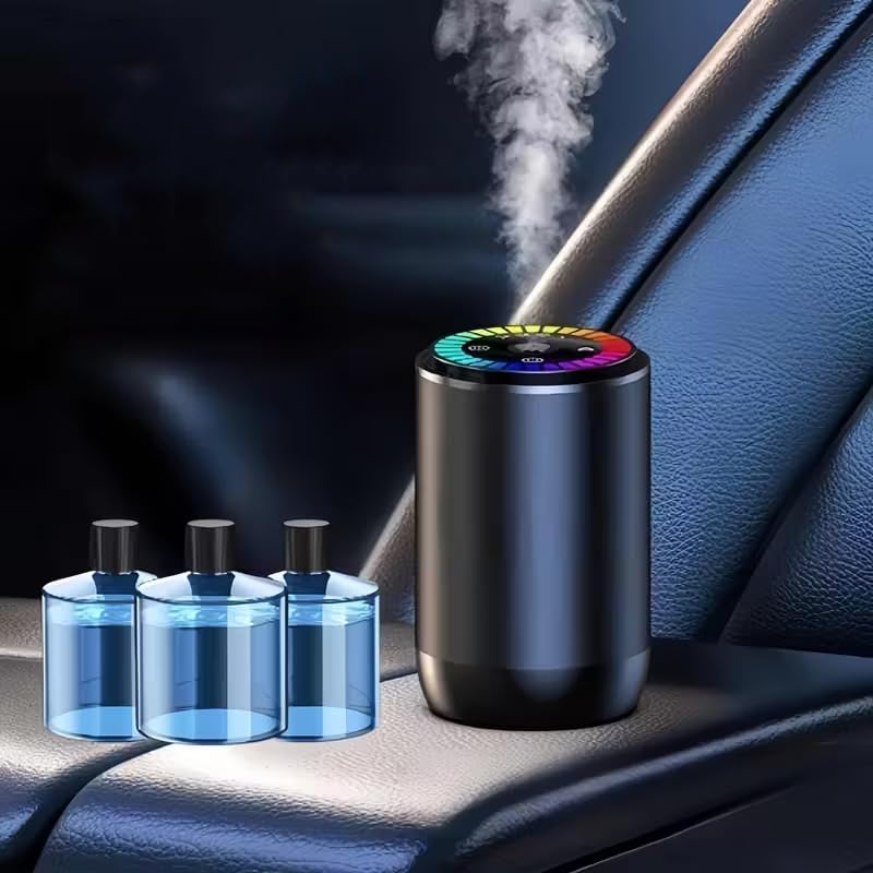[Car Super Companion] Intelligent car aroma diffuser, starry sky mode, essential oil diffuser, long-lasting freshness, an ideal gift for car enthusiasts (Diffuser +3pc Ocean Essential Oil)