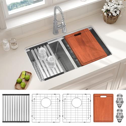 LQS 30 Inch Undermount Stainless Steel Kitchen Sink, 30