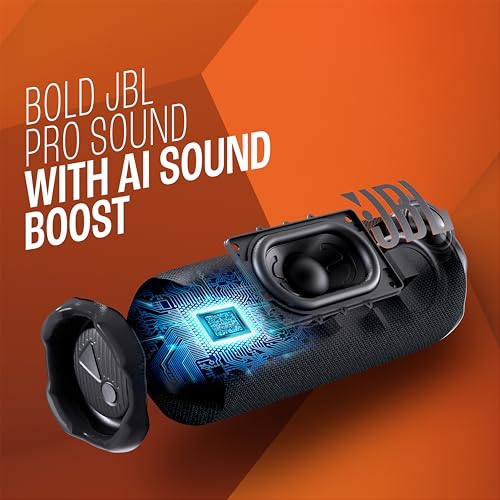 Image of JBL Flip 7 Wireless Portable Bluetooth Speaker, Bold Pro Sound with AI Sound Boost, 16Hrs of Playtime, IP68 Water & Dustproof, Multi-Speaker Connection by Auracast, Personalization App (Pink)