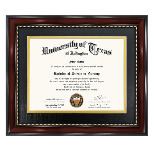 GraduationMall 8.5x11 Diploma Frame with Black over...