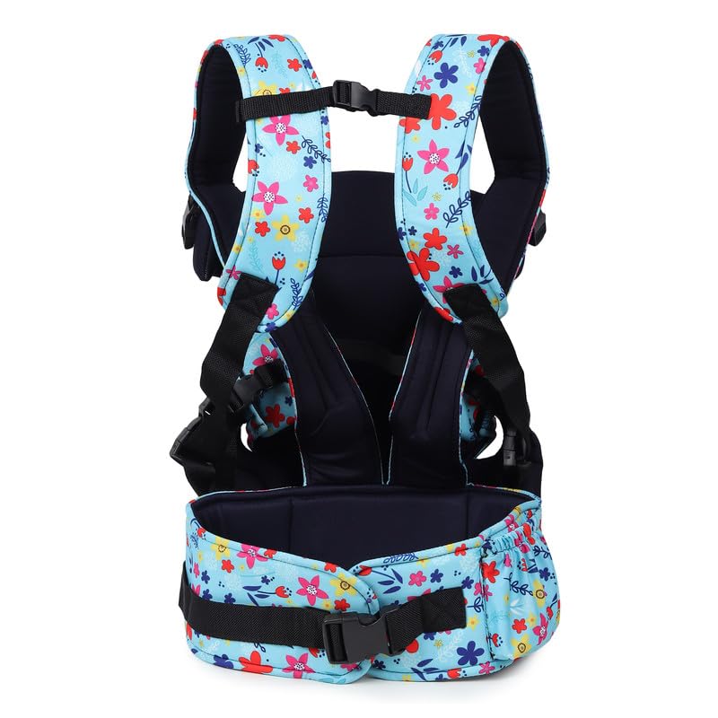 Image of Chinmay Kids Baby Carrier Kangaroo Toddler Sling Wrap Portable Infant Hip Seat Baby Carrier (Sky Blue, Back Carry)