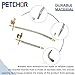 PETCHOR Valve Stem Extenders, 4Pcs 12 Inch Dual Flexible Stainless Steel Braided Valve Stem Extensions, 6Pcs 45 90 135 Degree Brass Valve Adapters for Car Truck Motorhome Trailer RV Trailer Vehicle