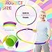 Libima 16 Pcs Toy Color Hoop for Kids, Detachable Adjustable Light Weight Plastic Colored Hoops Toy Circles for Party Games, Dance, Dog Agility(28 Inch,Green, Purple, Yellow, Pink)