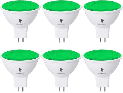 Vista 6 de BlueX - Paquete de 6 bombillas LED MR16 amarillas, 6 W (equivalente a 50 vatios), base de dos pines GU5.3 de 12 V, decoración de fiesta, porche