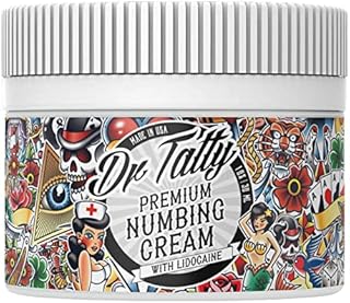 Dr Tatty - Premium Tattoo Numbing Cream - Topical Lidocaine Cream Maximum Strength - Numbing Cream for Tattoo, Waxing, Piercing, and Microneedling - Pain Relief Cream - 30ml