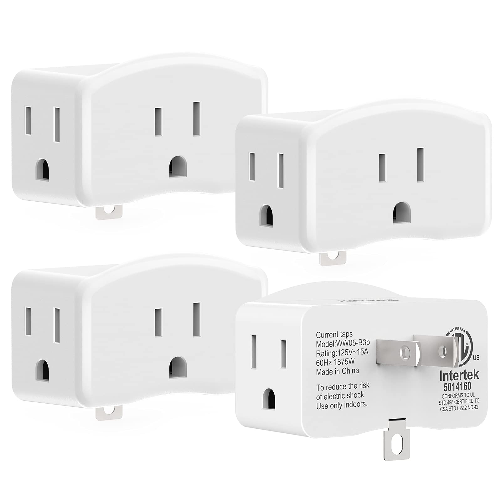 Buy 3 Prong to 2 Prong Adapter with Grounding Plug, AUOPRO Muitiple