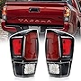USR DEPO 16-21 Tacoma Tail Lights - 2020+ TRD Pro Style Black Housing Clear Lens Rear Tail Lamps Set (Left + Right) Compatible with 2016-2021 Toyota Tacoma All Models (Bulbs and Sockets Included)