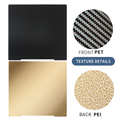 Image of Double Sided PET+PEI Build Plate Textured Sheet 241x253.8mm Flexible PET+PEI Print Bed Without Magnetic Build Plate for Prusa i3 MK2 MK2.5 MK3 MK3S MK4 Core One