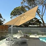 Conception robuste et stable : mât de parasol robuste tout en aluminium et 8 baleines qui assurent une grande stabilité et sécurité. Le cadre en aluminium durable ne rouille pas et résiste au changement climatique