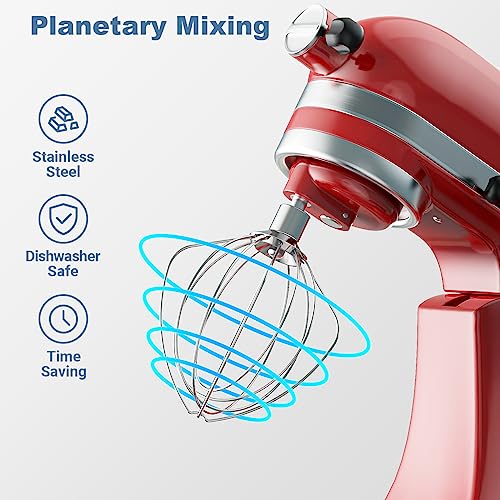 Fouet Kitchenaid en acier inoxydable robuste pour robot pâtissier 4.8L