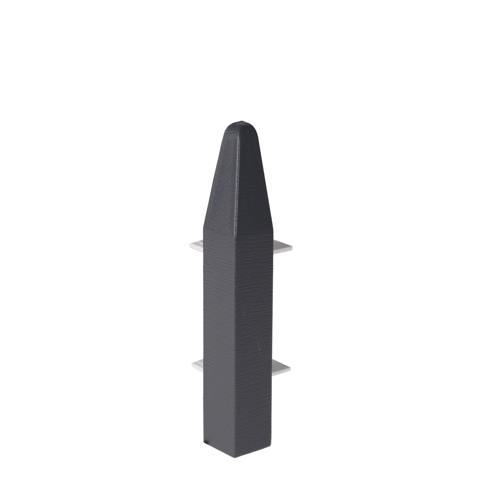 Truly Pvc Supplies Grey 100Mm External 90 Deg Corner Joint Chamfered Upvc Plastic Skirting Trim Roomline