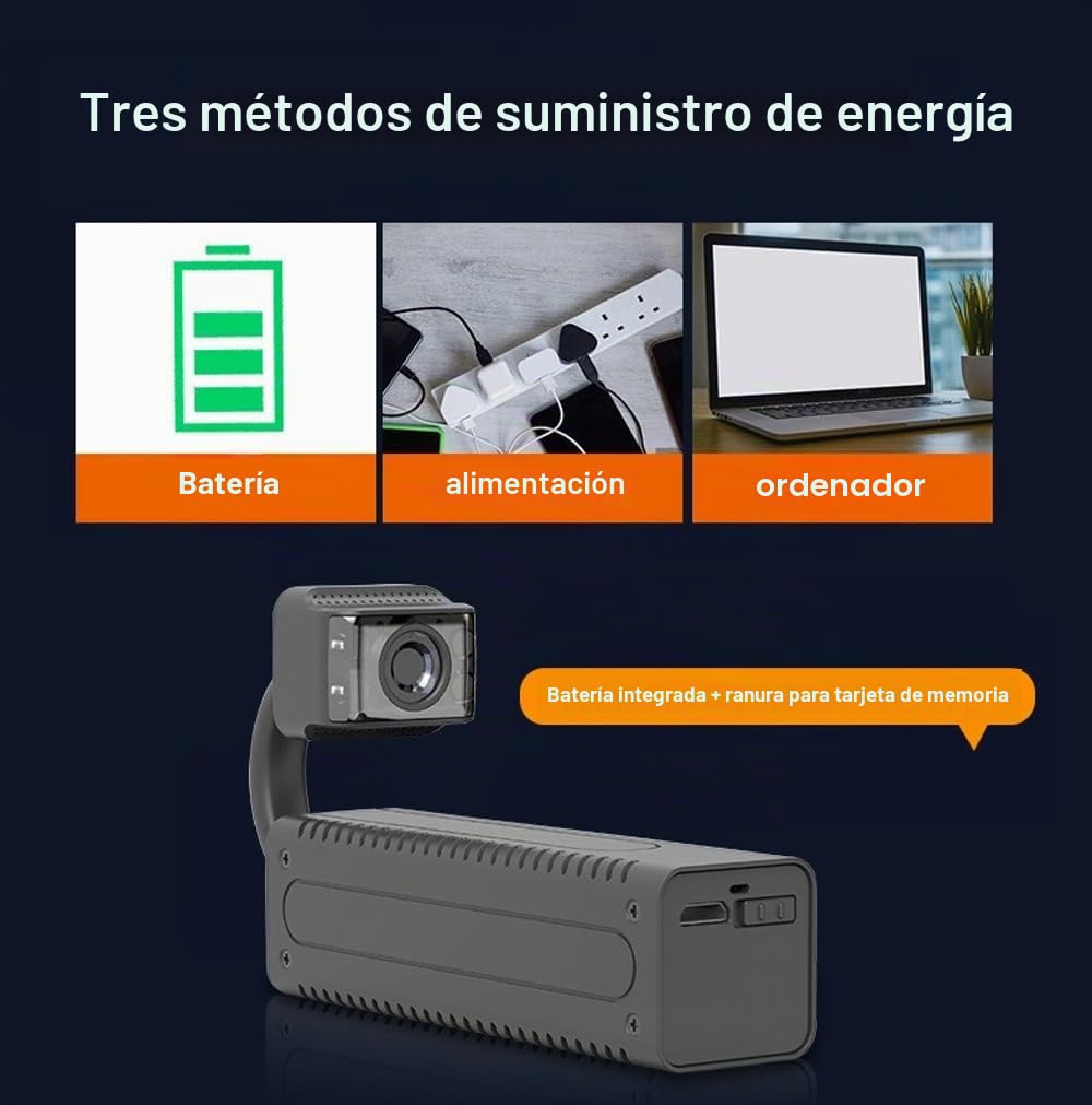 JCheng - Cámara espía, mini Wi-Fi con batería de respaldo de detección de movimiento para cámara espía oculta, cámara de vigilancia inalámbrica para seguridad del hogar y la oficina, cámara espía de