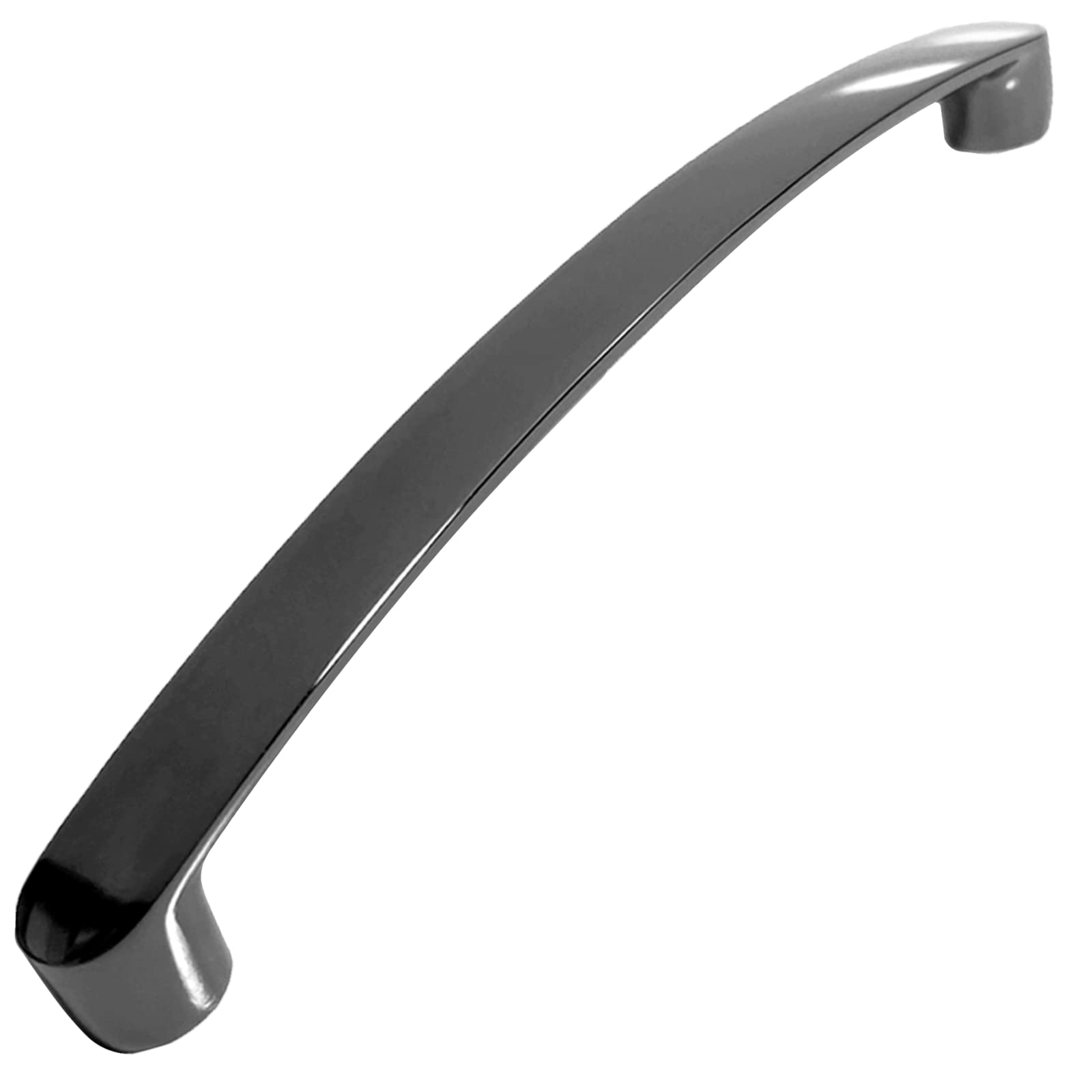 Decoranddecor Polished Nickel Black Merle - Bow Kitchen Cabinet Handles | Cabinet Door Handles - Cupboard Door Pulls - 160Mm Hole Centre,