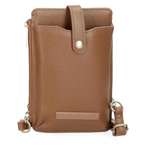 Pepe Jeans Women's Elia Luggage- Messenger Bag, Brown, One Size, Small Crossbody Bag