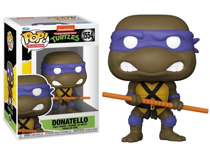 Funko TMNT with Wooden Weapons + Pop Protector: Teenage Mutant Ninja Turtles Cartoon Pop TV Vinyl Figure (Bundled with ToyBop Box Protector Collector