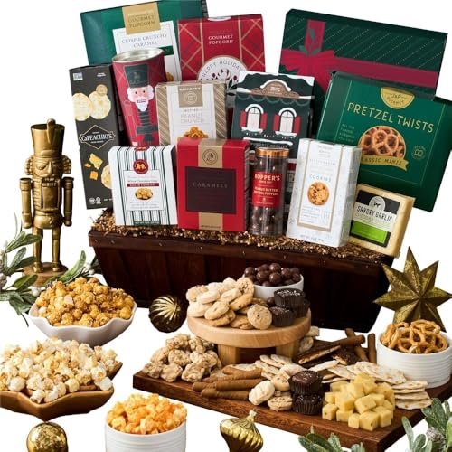 Christmas Basket Gift Deluxe of Holiday Foods by GourmetGiftBaske...