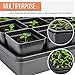 Heavy Duty 1020 Trays No Holes and Humidity Dome - 3 Pack | Seed Starter Tray with Dome Seed Starting Kit | Seed Tray with Clone Dome, Seedling Starter Tray, Seedling Trays -by Mr Sprout
