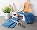 DII Basic Terry Collection Windowpane Dishtowel Set, 16x26, Blue Solid, 4 Piece