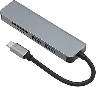 USB C Hub,5 in 1 USB Hub with USB 3.0 Port, 2 USB 2.0 Ports and 2 SD TF Card Reader,Ultra Slim 5Gbps Hi Speed USB Multiport Hub Adapter for PC Laptop Printer USB Flash Drive,Plug and Play