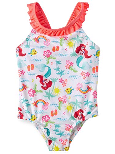 Toddler Girls The Little Mermaid Ariel One Piece Swimsuit - 2T White #TOP23