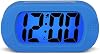 HENSE Large Digital Display Luminous Alarm Clock With Snooze, Night Light And Light Sensor Function, Large LCD Display Shockproof Silicone Protective Cover, Simple Setting, Progressive Alarm, Batteries Powered, Operated For Travel ,Office and Home Bedside Alarm Clock HA30Blue