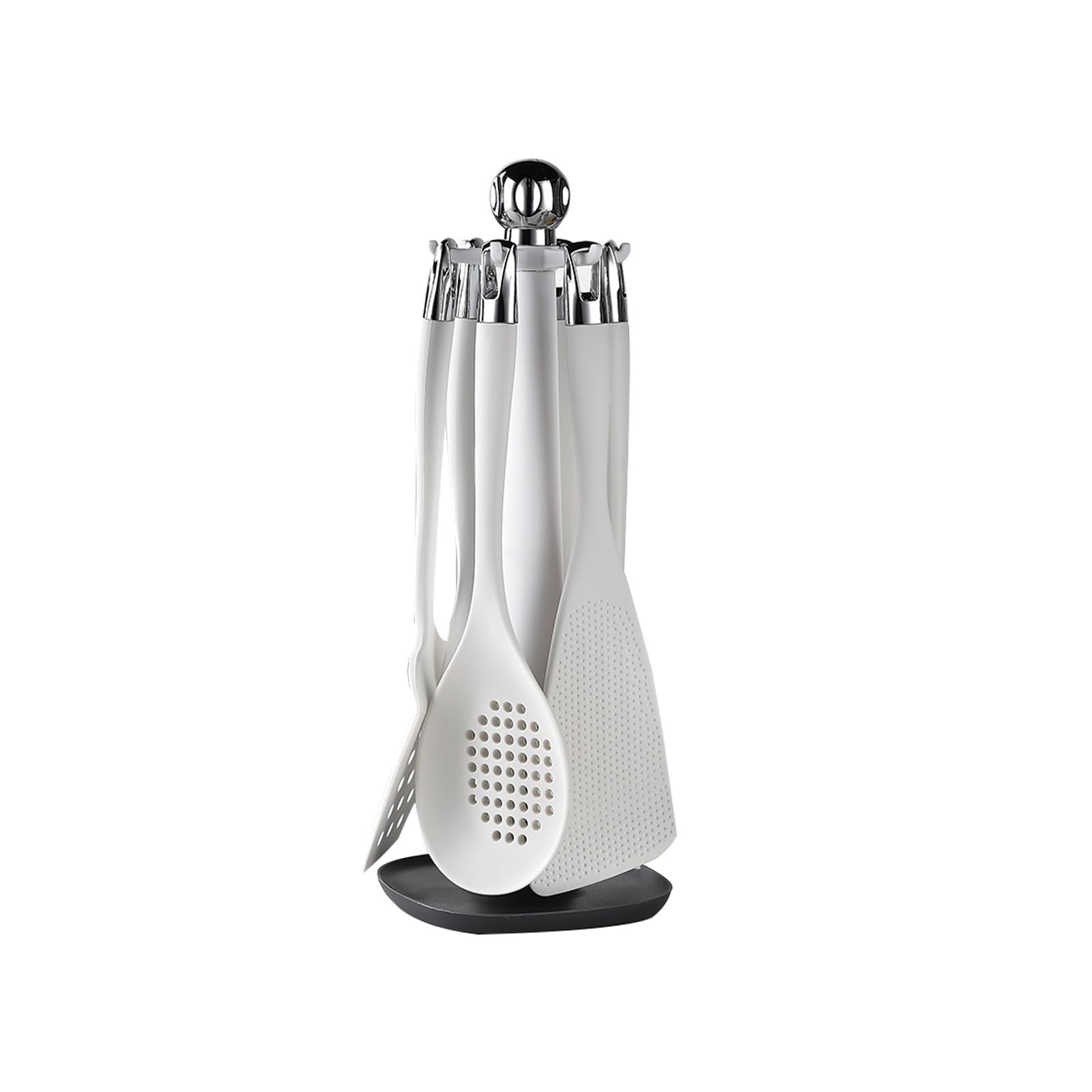 Juego De Utensilios De Cocina De Silicona, 7 Piezas con Soporte Giratorio, Resistente Al Calor hasta 230 °C, Sin Bpa, Antiadherente.
