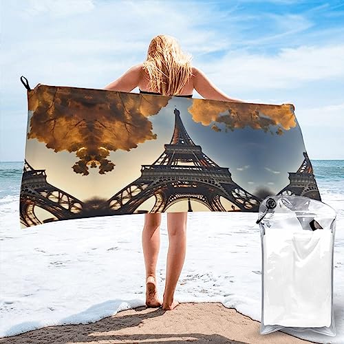 Drap de plage Tour Eiffel sans sable idéal pour le camping en plein air - 2
