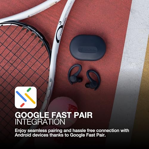 Image of JLab Go Air Sport+ Running Headphones - True Wireless Headphones Bluetooth, Hook Over Ear Earbuds for Sports & Gym, 35+ H Playtime in Ear Buds, IP55 Sweat-Resistant, Be Aware Mode, Graphite