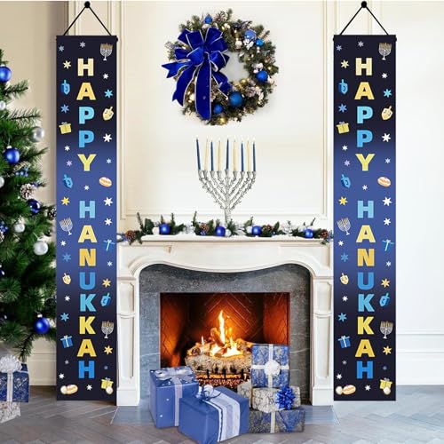 Happyhanukkahdecorationsindoorchanukahoutdoor12x71inchesbluehanukkahbannersporchwelcomesignforhomefrontdoorwallpartysuppliesdecor Urban Country Home Decor Happy hanukkah decorations indoor chanukah outdoor 12×71 inches blue hanukkah banners porch welcome sign for home front door wall party supplies decor urban country home decor
