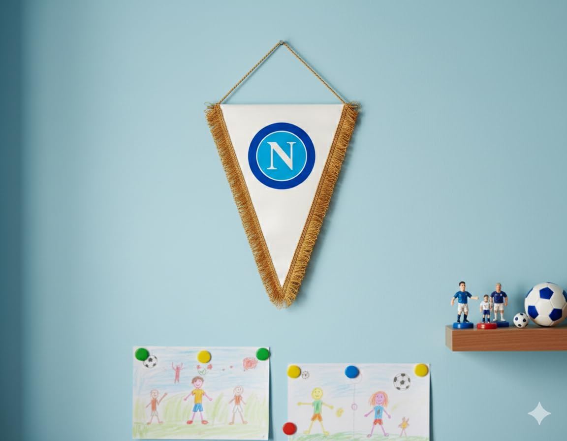 Generico Gagliardetto 28x20cm compatibile con Napoli Calcio