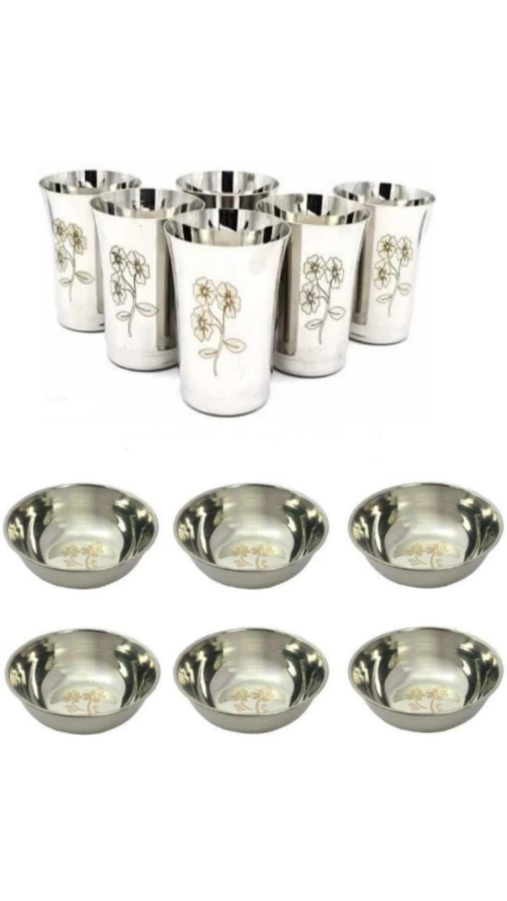 Glass pari & 6 lasr Bowl combbo Pack