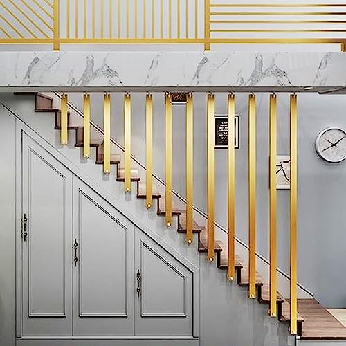 Balustrade murale antidérapante dorée 50 cm en L pour escalier