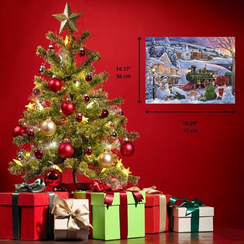 Puzzle 500 pièces : Le Train de noël Clementoni Puzzles - vue 4