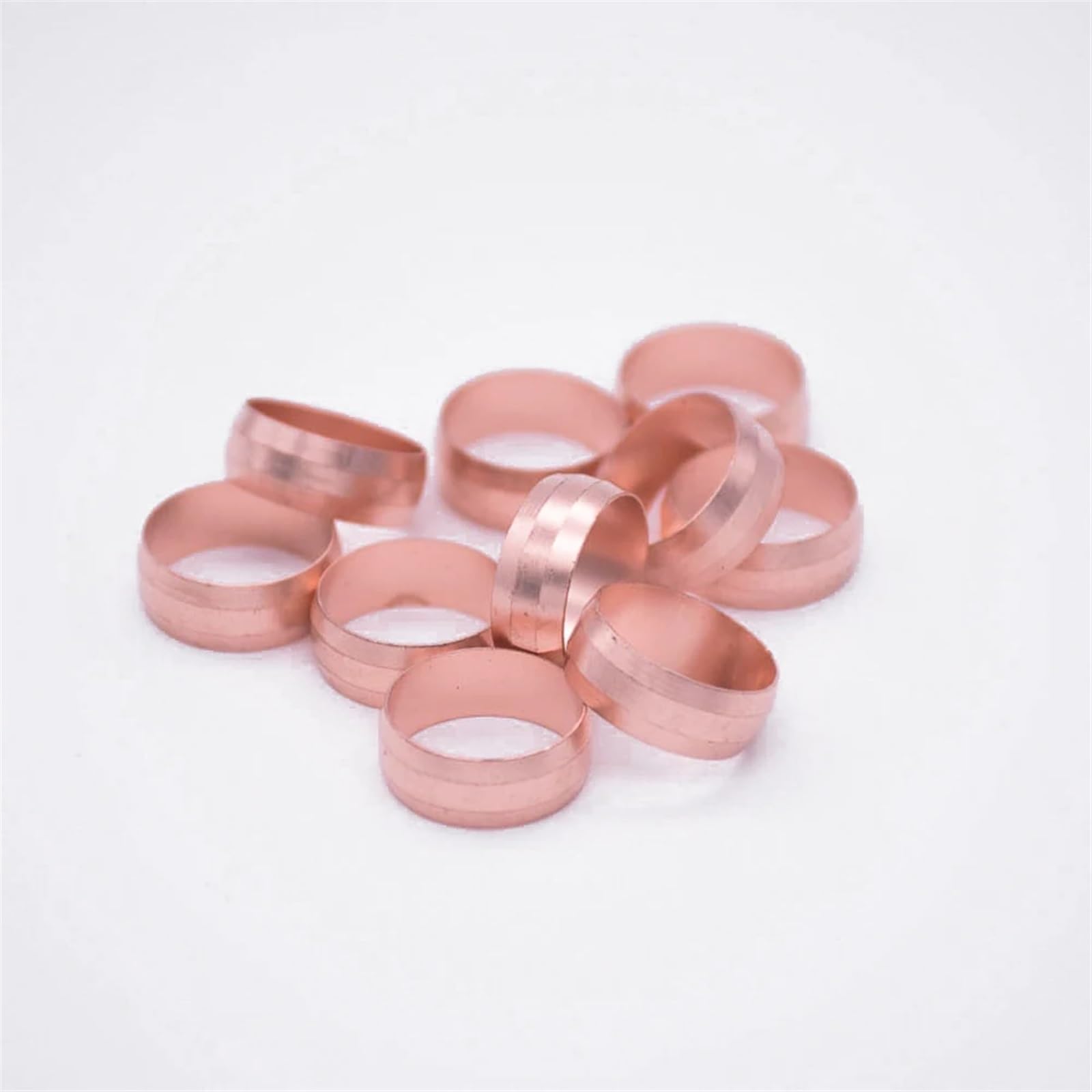 10 piezas de 8, 10, 12, 15, 16, 19, 20, 22, 25, 28 mm, agujero de virola de aceite para montaje de unión de compresión, agua, gas, aceite, manguito, anillo de cobre (15 mm)